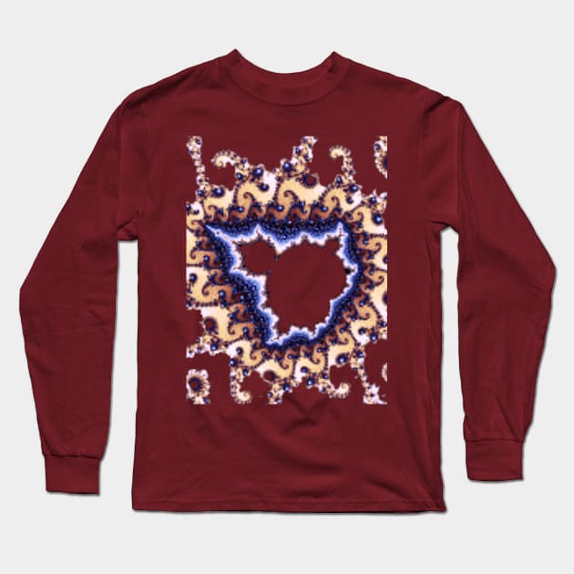 Mandelbrot Hybrid Fractal Long Sleeve T-Shirt by garrettsgardens